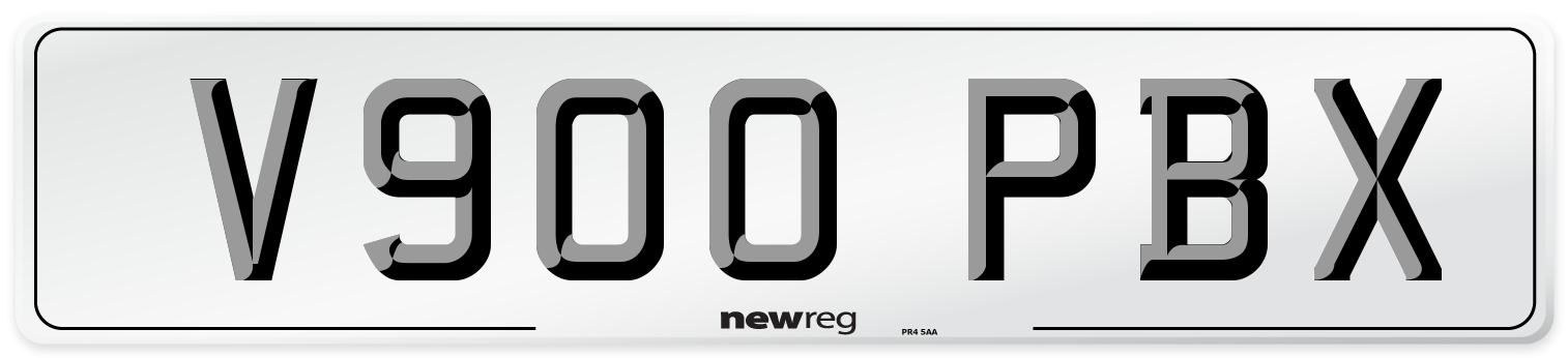 V900 PBX Number Plate from New Reg